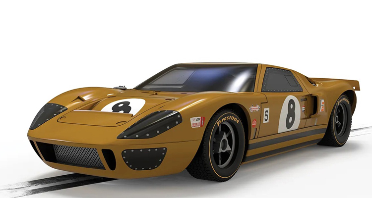 SCALEXTRIC Ford GT 40 LM gold # 8 BOAC 1968